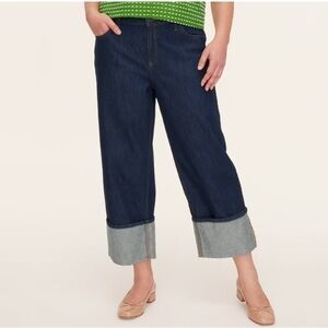 Women's High-Rise Straight Leg Wide Cuff Jeans - kate spade New York Sz 4
